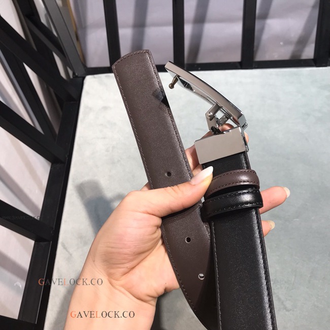 Gucci Belt Black & Brown Napa Upgraded Leather Silver Buckle